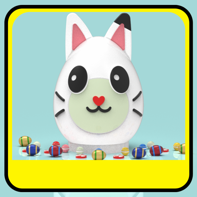 Pandy Patas spaarvarken of paasei 3D printmodel .c4d .max .obj .3ds .fbx .stl .blend 