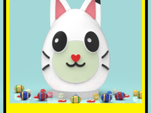 Pandy Patas piggy bank or easter egg 3D Print Model