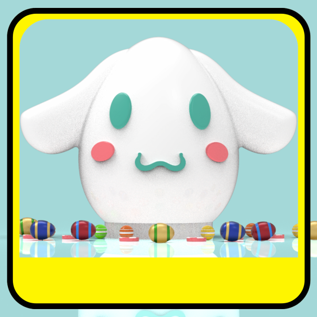 Cinnamoroll piggy bank or easter egg Modello di stampa 3D .c4d .max .obj .3ds .fbx .stl .blend 