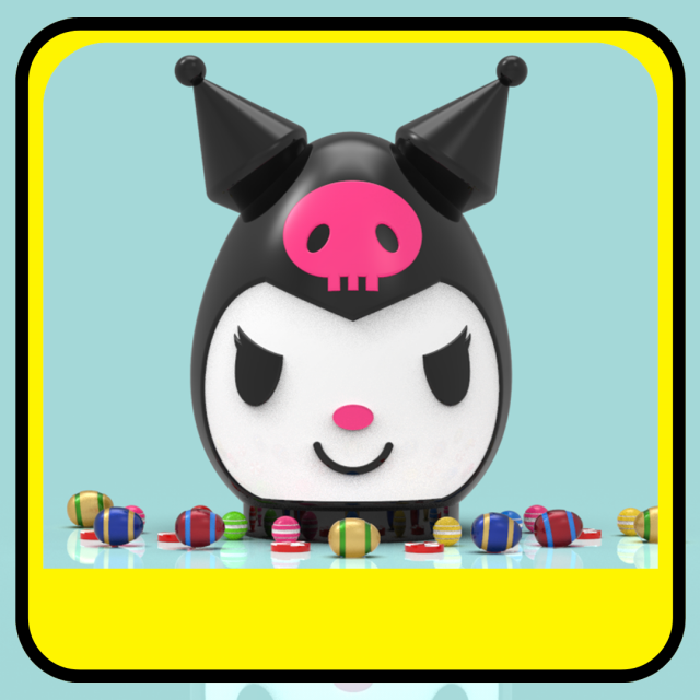 Kuromi piggy bank or easter egg 3D Print Model .c4d .max .obj .3ds .fbx .stl .blend 