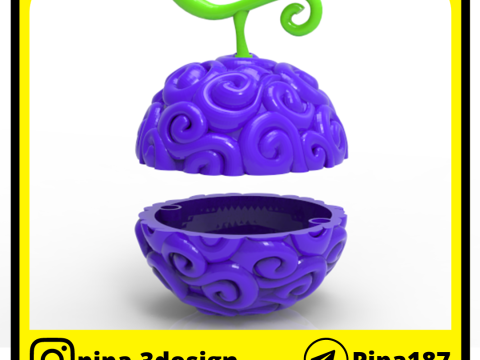 STORAGE CONTAINER - BOX - DEVILS FRUIT - GOMU GOMU - ONE PIECE 3D Print Model