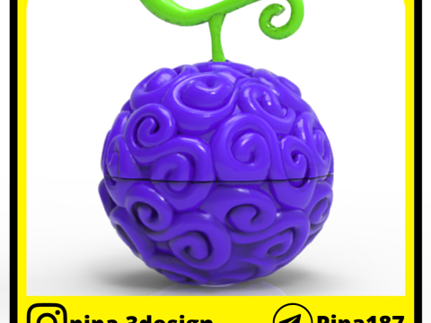 STORAGE CONTAINER - BOX - DEVILS FRUIT - GOMU GOMU - ONE PIECE 3D-Druckmodell