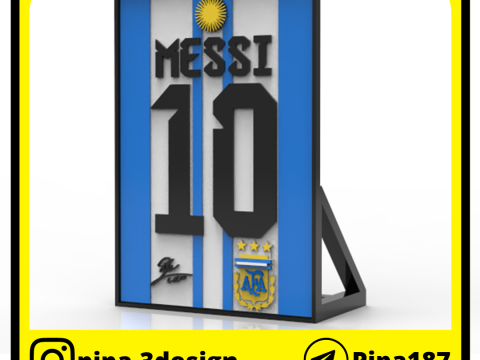 MESSI PAINTING 3D-printmodel