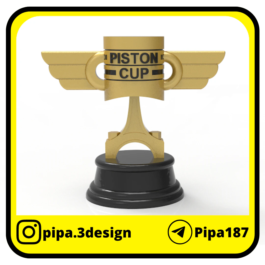 PISTON CUP 3D Print Model .c4d .max .obj .3ds .fbx .stl .blend 