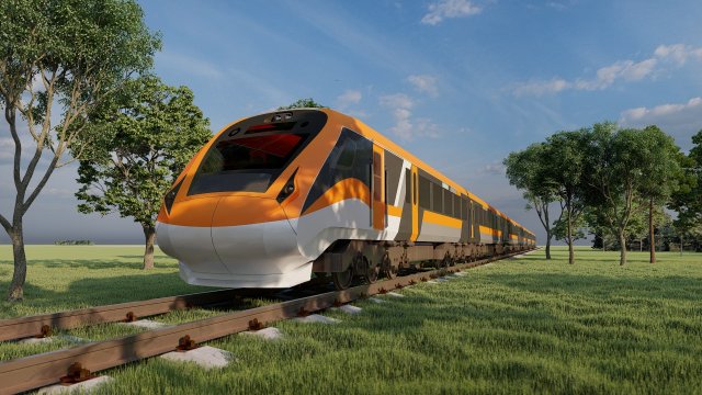 Vande Bharat Express Modelo 3D .c4d .max .obj .3ds .fbx .stl .blend 