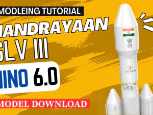 GSLV Mark 3 Chandrayaan Modelo 3D