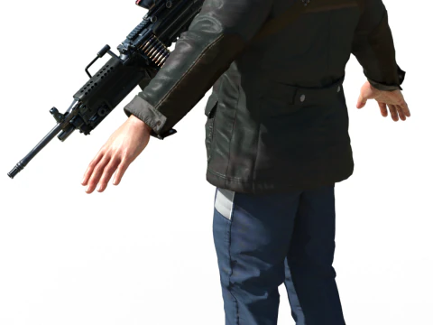 T-800 VETERAN Action Hero - Soldier - High-Fidelity PBR Game-Ready Model 3D Model