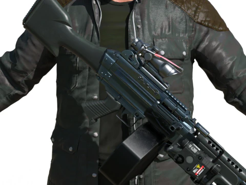 T-800 VETERAN Action Hero - Soldier - High-Fidelity PBR Game-Ready Model 3D Model