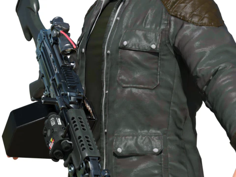 T-800 VETERAN Action Hero - Soldier - High-Fidelity PBR Game-Ready Model 3D Model