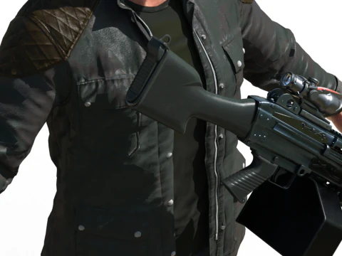 T-800 VETERAN Action Hero - Soldier - High-Fidelity PBR Game-Ready Model 3D Model