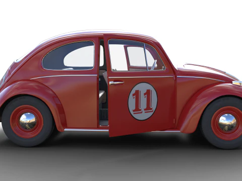 CLASSIC VW BEETLE Vocho Race Car 11 - модель автомобіля з високою деталізацією PBR 3D Модель