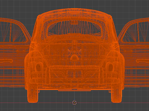 CLASSIC VW BEETLE Vocho Race Car 11 - модель автомобіля з високою деталізацією PBR 3D Модель
