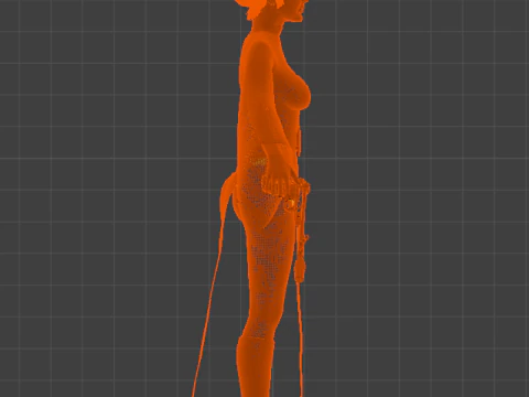 PRINCESS LEIA Rebel Commander - White Robes Reimagined Combat Edition 3D Model