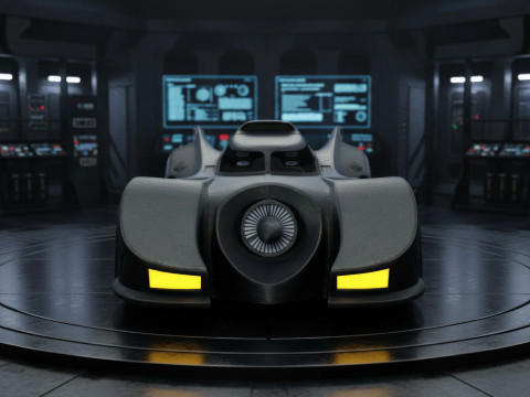 BATMOBILE 1989 Tim Burton - Iconic Jet-Powered Vehicle - Cinematic PBR Asset 3D Model