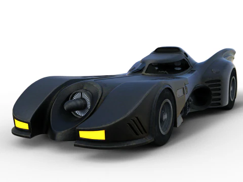 BATMOBILE 1989 Tim Burton - Iconic Jet-Powered Vehicle - Cinematic PBR Asset 3D Model