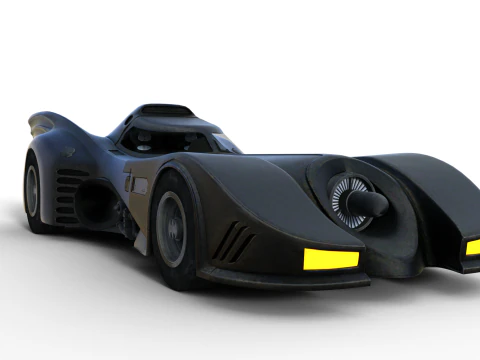BATMOBILE 1989 Tim Burton - Iconic Jet-Powered Vehicle - Cinematic PBR Asset 3D Model
