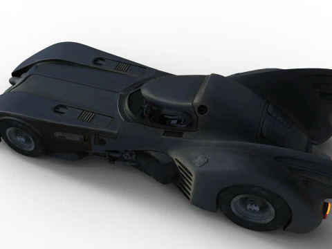 BATMOBILE 1989 Tim Burton - Iconic Jet-Powered Vehicle - Cinematic PBR Asset 3D Model
