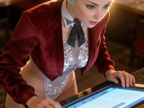 BULMA Dragon Ball - Bunny Smoking estilo anime de alta moda Modelo 3D