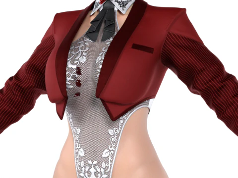 BULMA Dragon Ball - Bunny Tuxedo High-Fashion Anime Style 3D Model