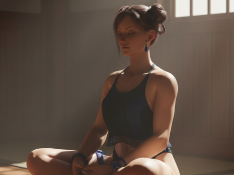 CHUN-LI Summer Vacation PBR-Charakter &ndash; Blaue Badeanzug-Edition 3D Modell