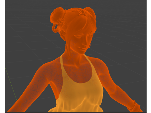 CHUN-LI Summer Vacation PBR-Charakter &ndash; Blaue Badeanzug-Edition 3D Modell