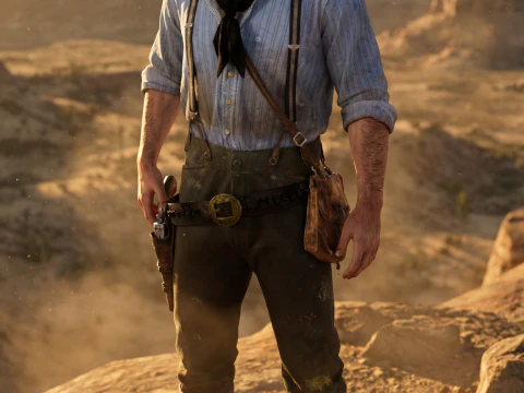 ARTHUR MORGAN RDR2 Wild West Outlaw Game Asset 3D Model