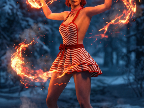 Варіант літньої сукні TRISS MERIGOLD 3D Модель