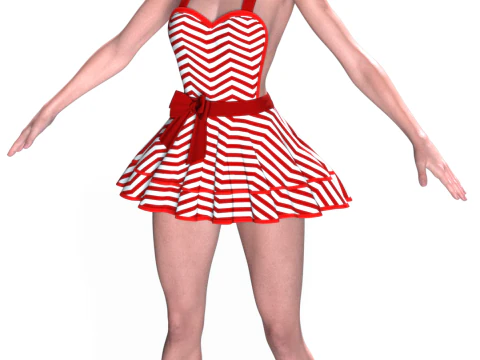 TRISS MERIGOLD Summer Dress Variant 3D Model