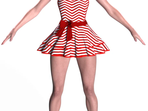 TRISS MERIGOLD Summer Dress Variant 3D Model