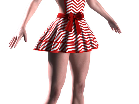 TRISS MERIGOLD Summer Dress Variant 3D Model
