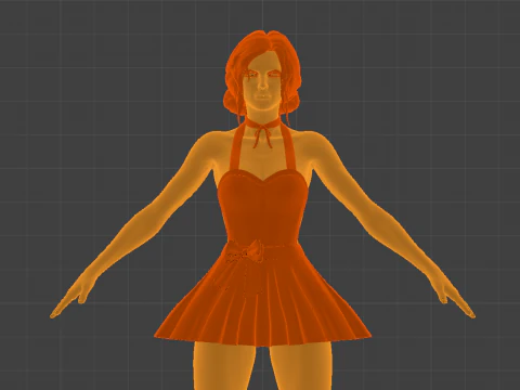 TRISS MERIGOLD Summer Dress Variant 3D Model