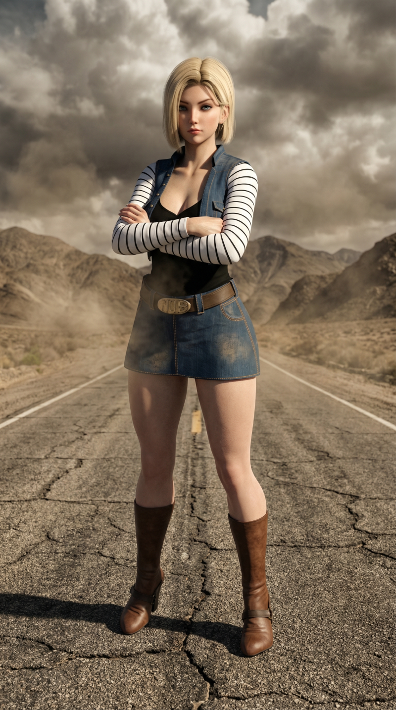 ANDROID 18 Dragon Ball Z 3D Model .c4d .max .obj .3ds .fbx .stl .blend 