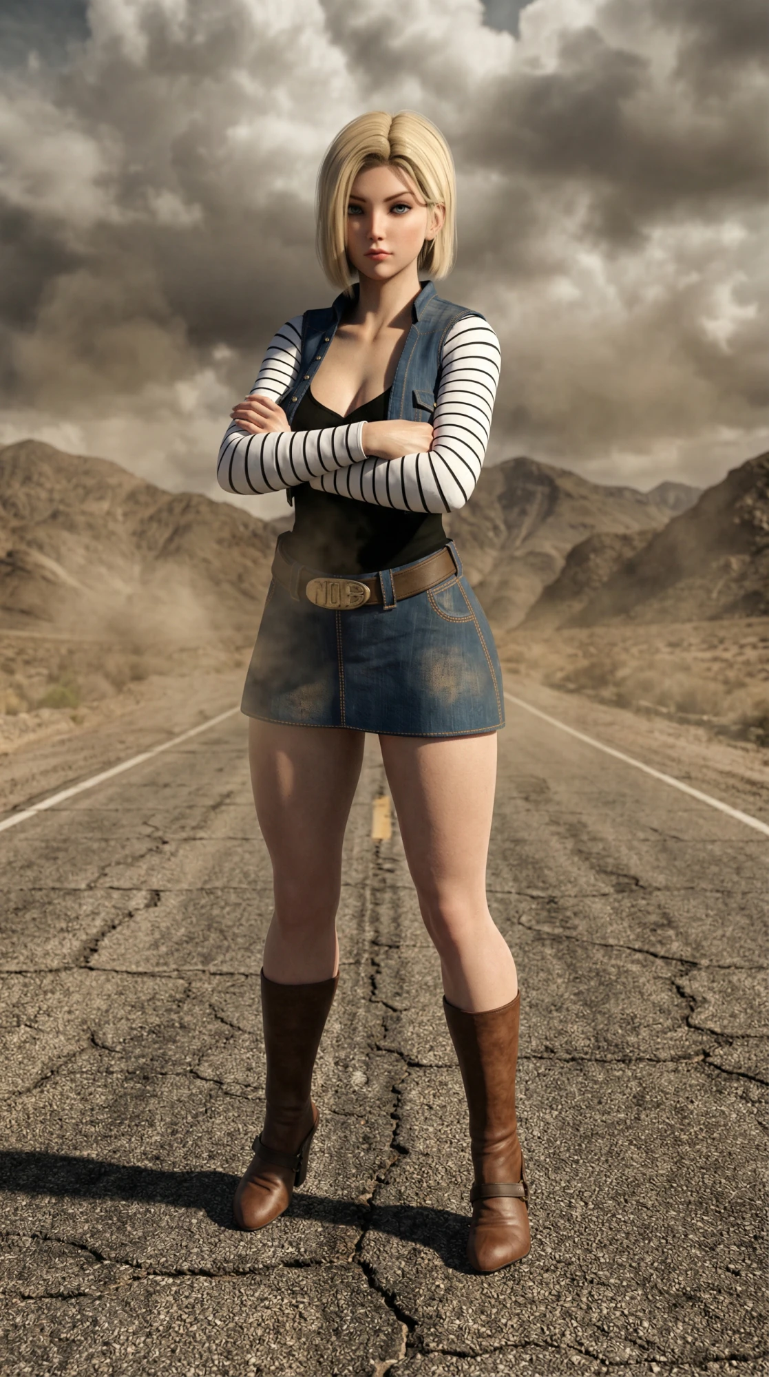 ANDROID 18 Dragon Ball Z 3D Model .c4d .max .obj .3ds .fbx .stl .blend 