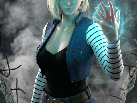 ANDROID 18 Dragon Ball Z 3D Model