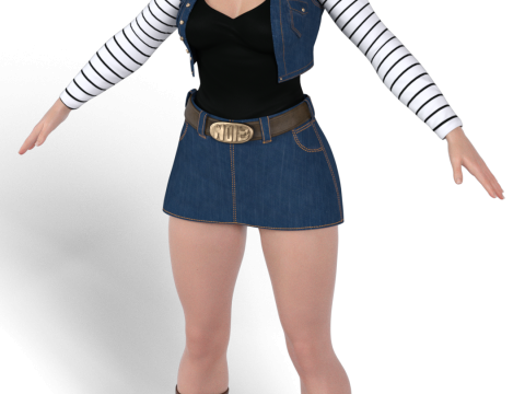 ANDROID 18 Dragon Ball Z 3D Model