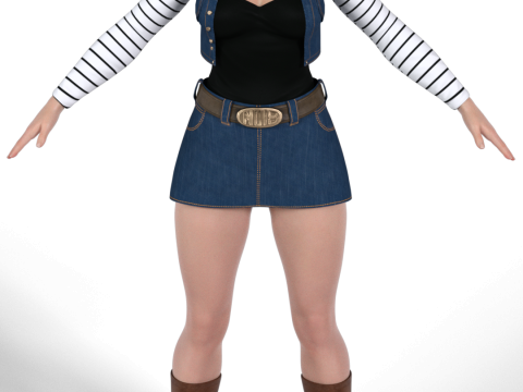 ANDROID 18 Dragon Ball Z 3D Model