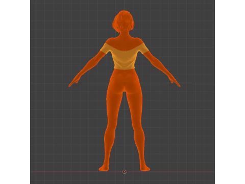 JILL VALENTINE RE3 Remake Style Casual Crop Top Underwear 3D Model