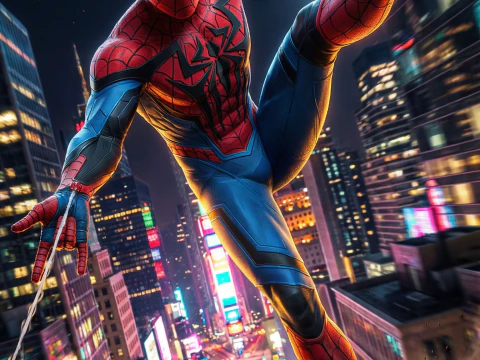 SPIDER-MAN - Setelan Gaya Komik Tingkat Lanjut Model 3D