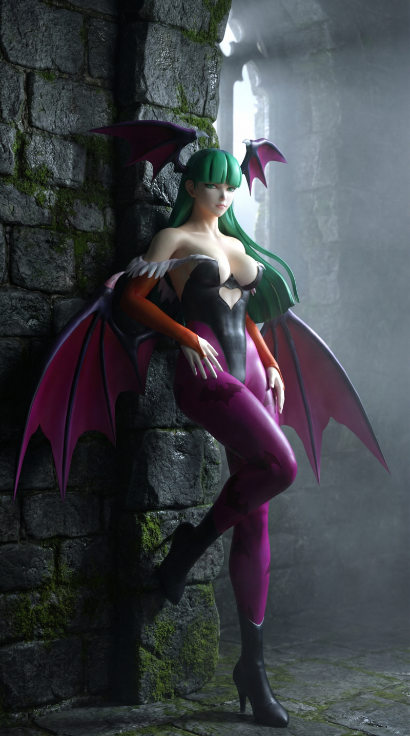 MORRIGAN AENSLAND Succubus Quee 3D Model .c4d .max .obj .3ds .fbx .stl .blend 