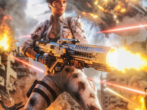 HAILEY, o primeiro descendente - traje operacional t&aacute;tico branco Modelo 3D