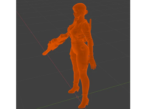 HAILEY, o primeiro descendente - traje operacional t&aacute;tico branco Modelo 3D