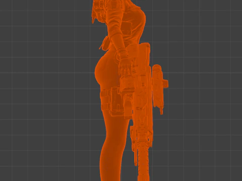 HAILEY, o primeiro descendente - traje operacional t&aacute;tico branco Modelo 3D