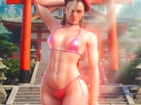 CAMMY WHITE Street Fighter - Bikini rosa Modello 3D