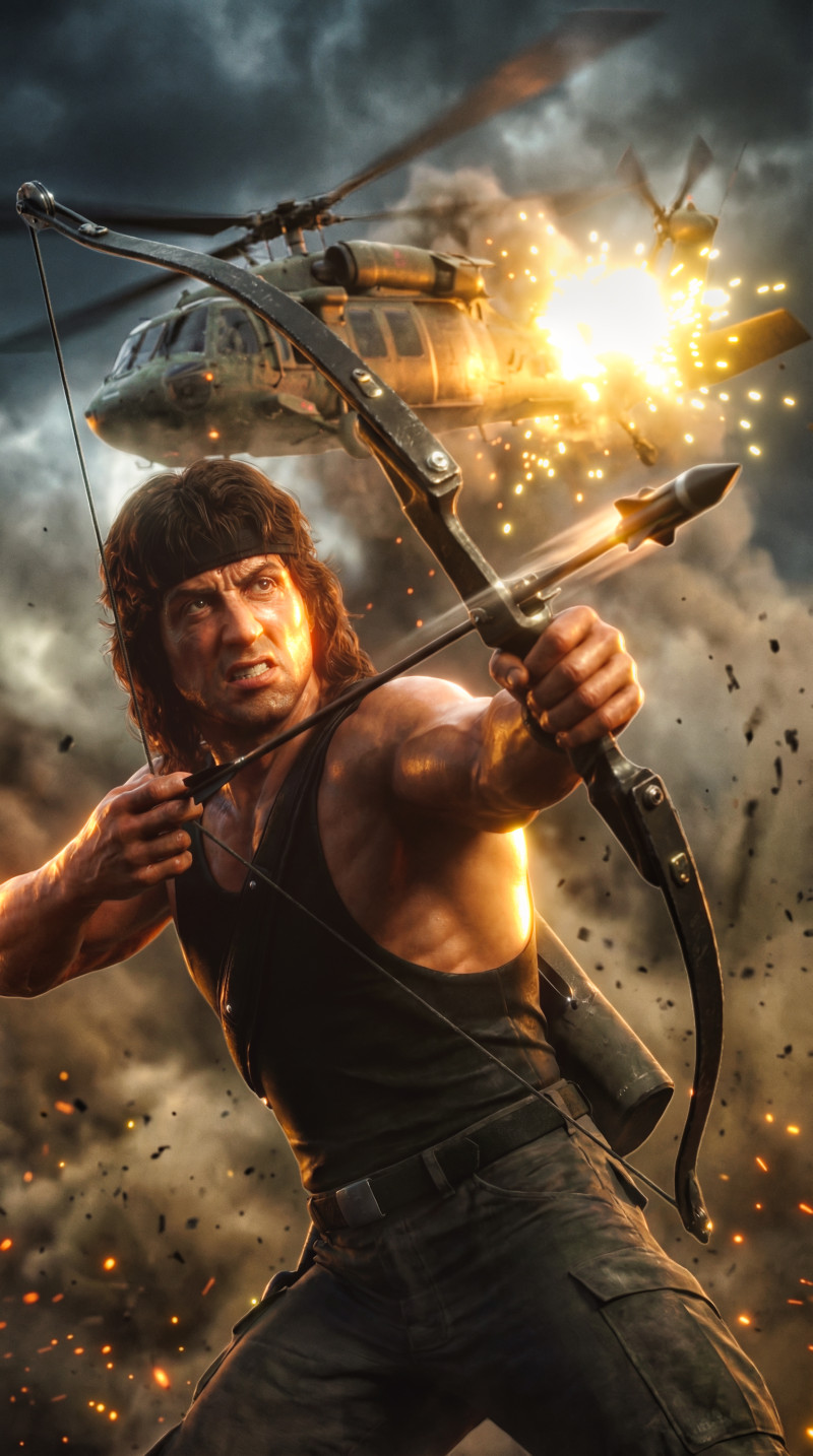 JOHN RAMBO - Classic First Blood - Gu&eacute;rilla du Vietnam Modèle 3D .c4d .max .obj .3ds .fbx .stl .blend 