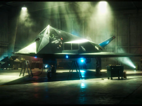 LOCKHEED F-117 NIGHTHAWK - Stealth-aanvalsvliegtuig 3D Model