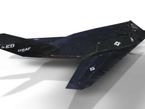LOCKHEED F-117 NIGHTHAWK - Stealth Attack Aircraft 3D Model