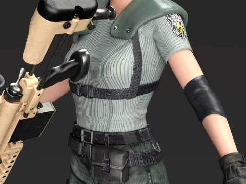 JILL VALENTINE - Classic STARS Outfit 3D Model