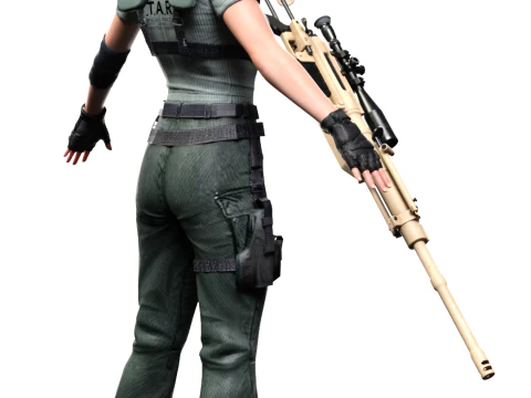 JILL VALENTINE - Classic STARS Outfit 3D Model