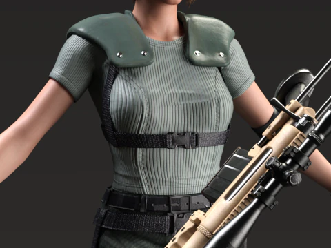 JILL VALENTINE - Classic STARS Outfit 3D Model