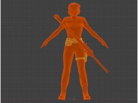 JILL VALENTINE - Classic STARS Outfit 3D Model